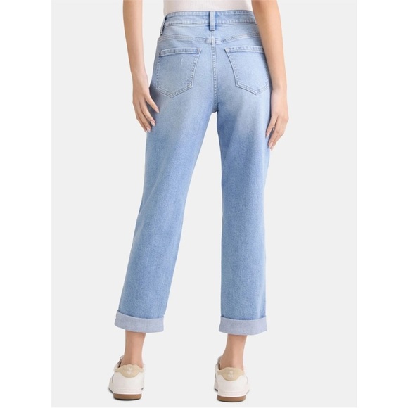 Time and Tru Women's Mid-Rise Boyfriend Jeans, 26" Inseam, Size 20, Relaxed Fit - Picture 2 of 5
